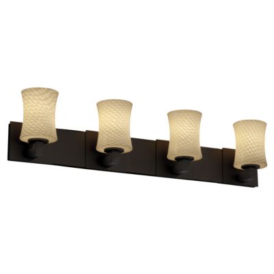 Fusion Hourglass Weave Modular Bath Bar by Justice Design Group - Starlight Lighting USA and Canada